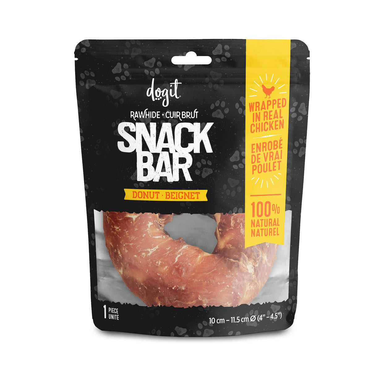 Beignets de cuir brut enrobés de poulet Snack Bar