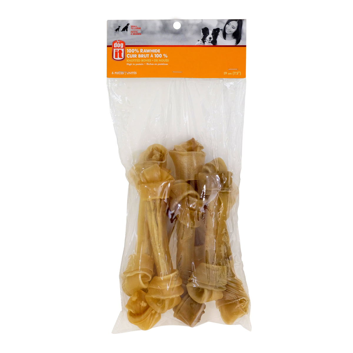 Os noué en cuir brut pour chien - Dogit