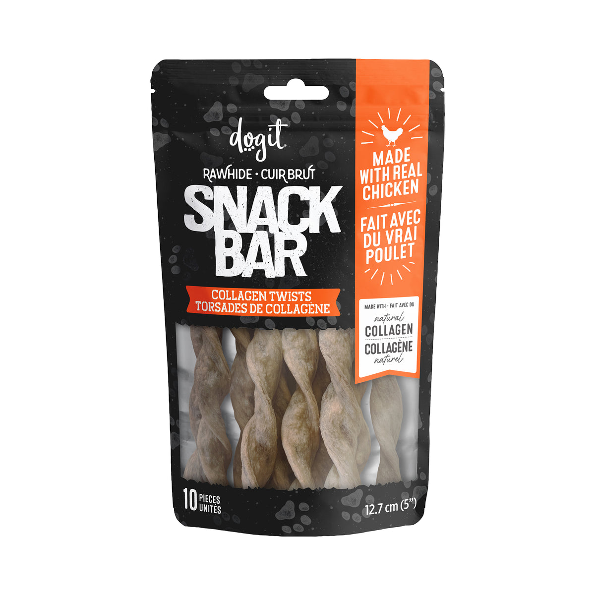 Torsades de collagène Snack Bar, 12,7 cm (paquet de 10)