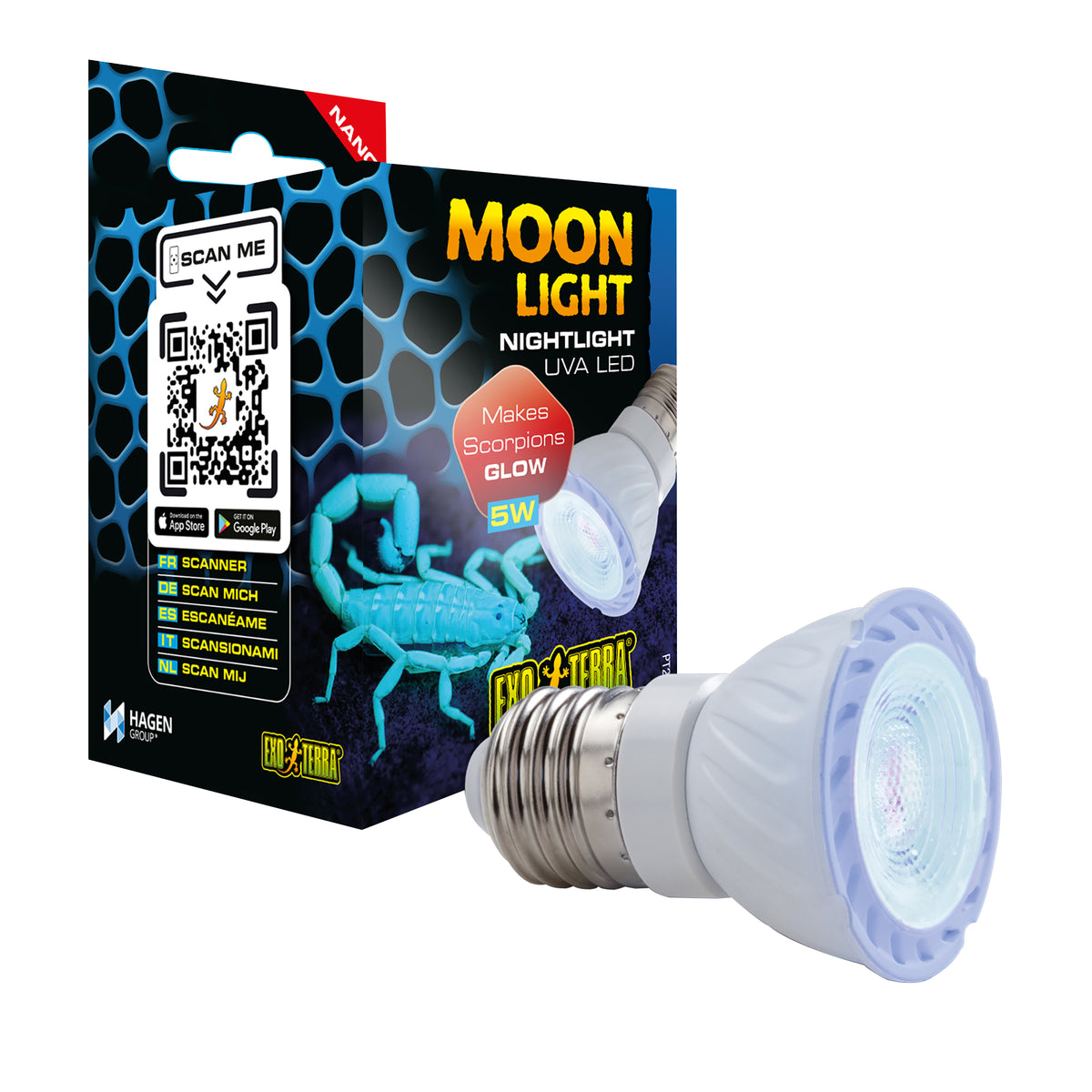 Ampoule nocturne Moonlight à DEL à rayons UVA, 5 W