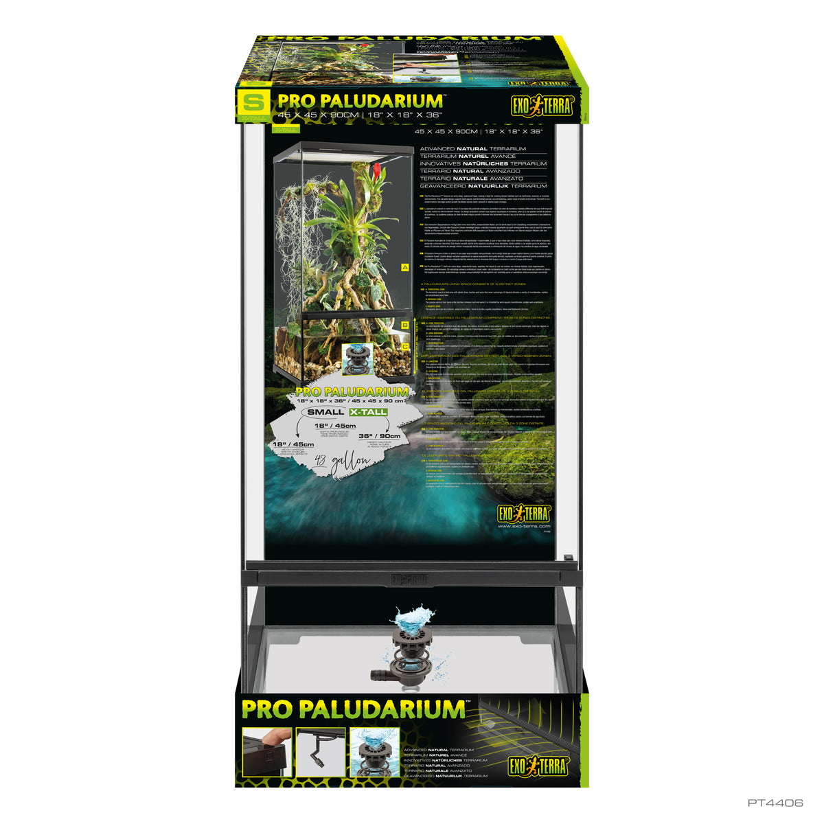 Paludarium professionnel, habitat avancé naturel