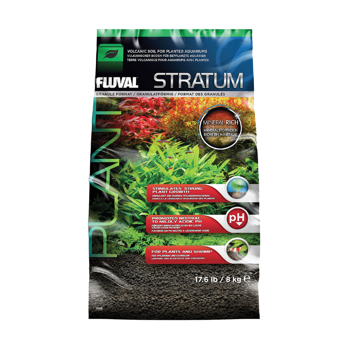Substrat volcanique Stratum pour aquariums