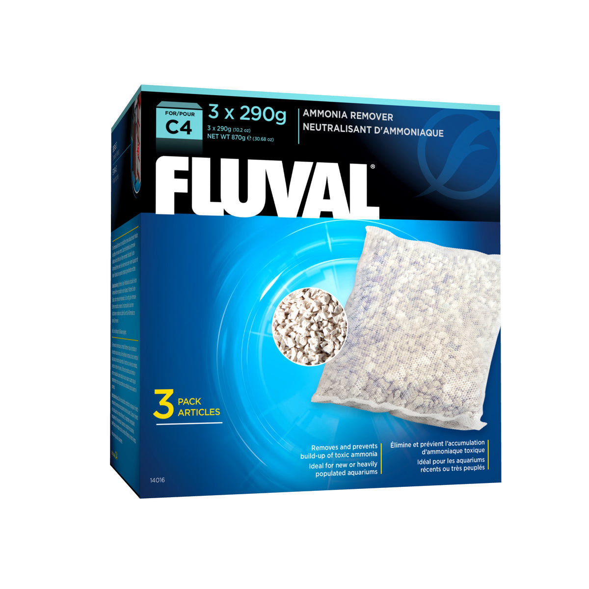 Neutralisant d'ammoniaque pour filtre à moteur série C (paquet de 3) - Fluval