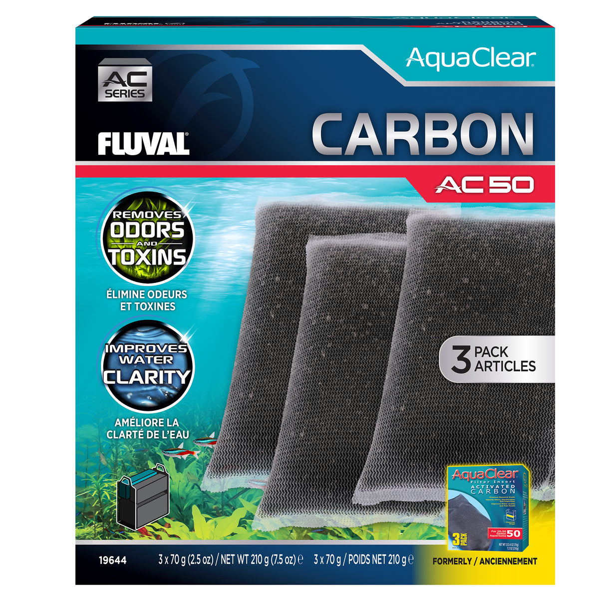 Charbon pour filtre à moteur série AC