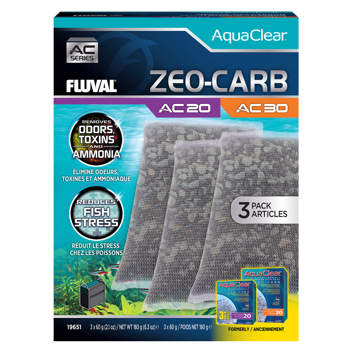 Masse filtrante Zeo-Carb pour filtre à moteur série AC