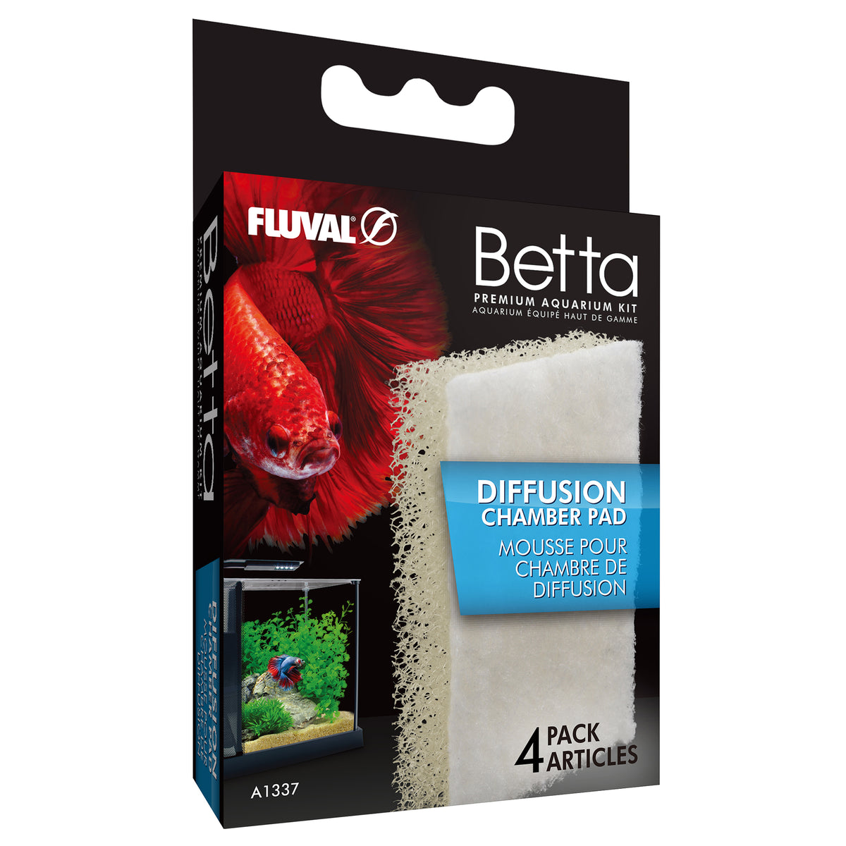 Mousses pour chambre de diffusion pour bettas (paquet de 4)