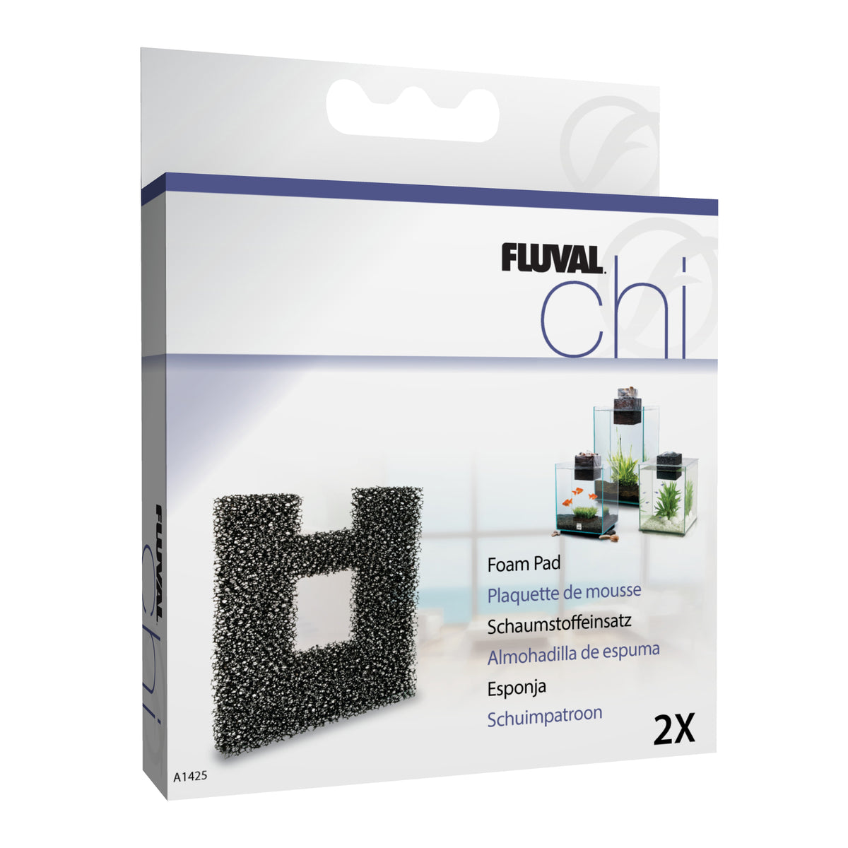 Plaquettes de mousse pour aquarium Chi (paquet de 2)