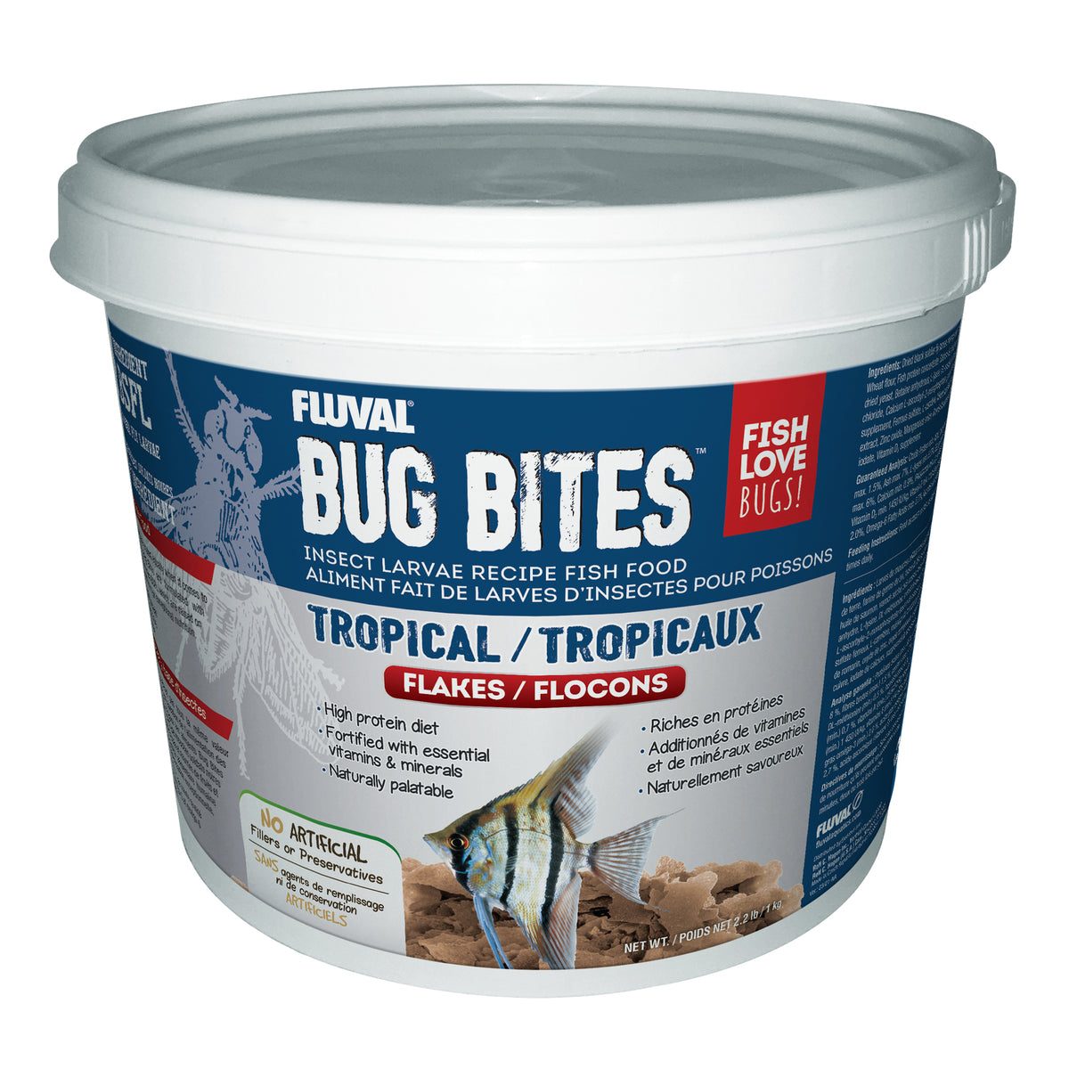 Flocons Bug Bites pour poissons tropicaux