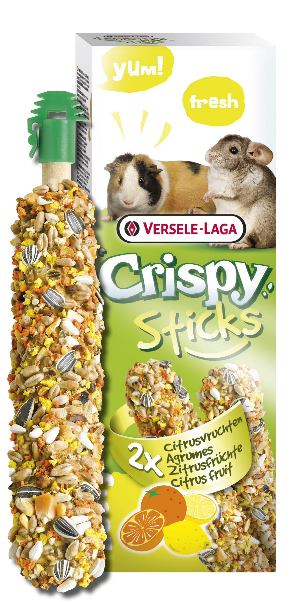 Sticks cochon d'Inde et chinchilla agrumes 2 x 55 g - gâteries pour petits mammifères