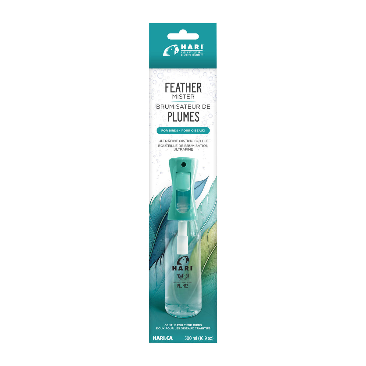 Brumisateur de plumes 500 ml, turquoise