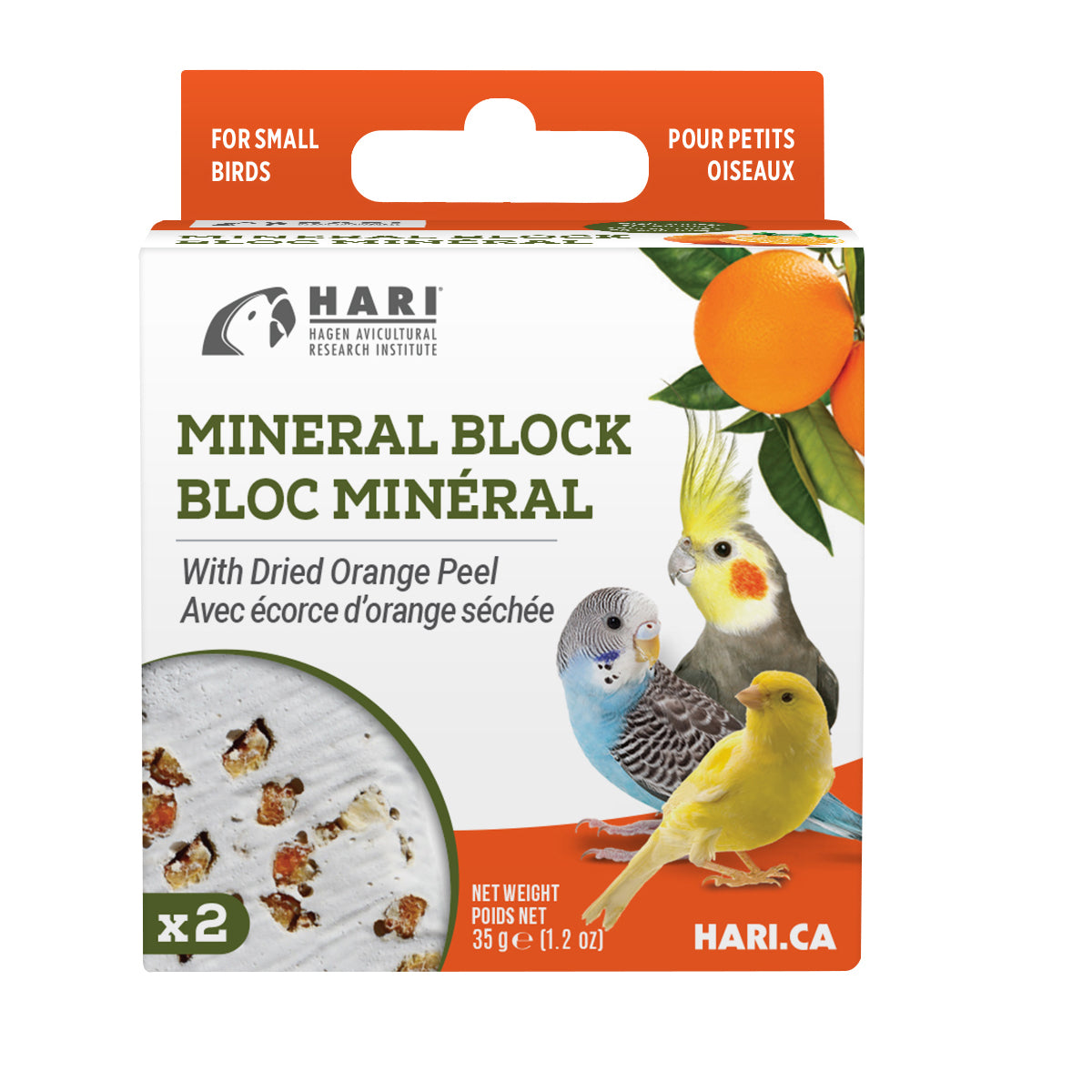 Blocs minéraux pour petits oiseaux