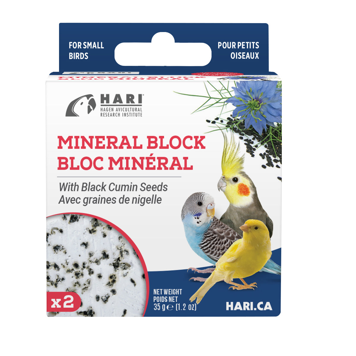 Blocs minéraux pour petits oiseaux