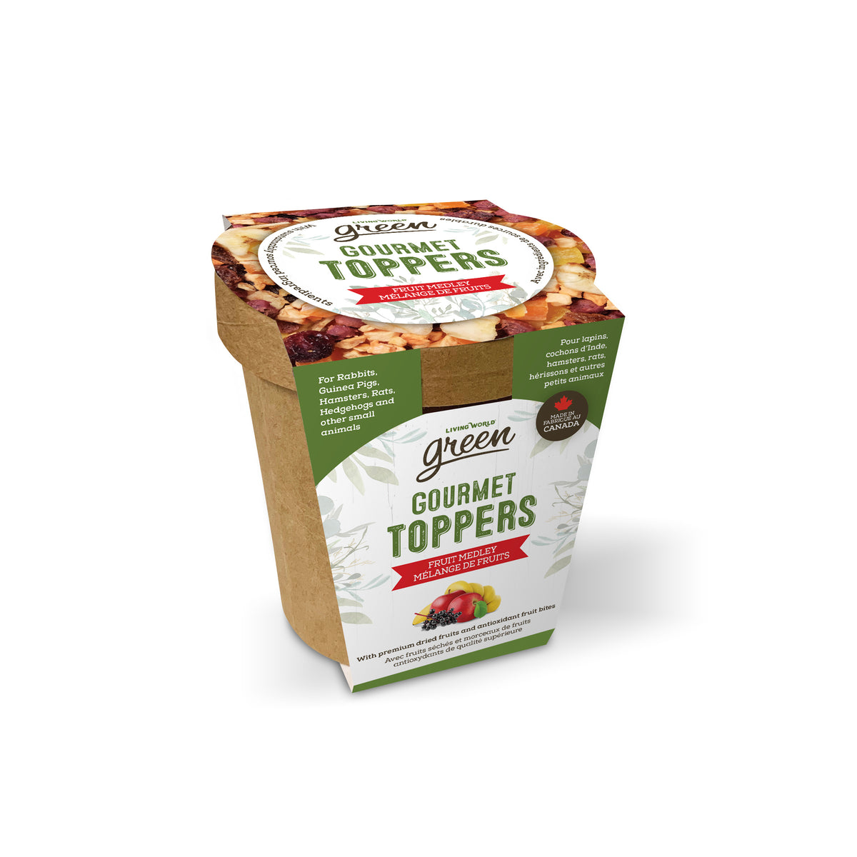 Garnitures Gourmet Toppers mélange de fruits pour petit mammifère 215 g