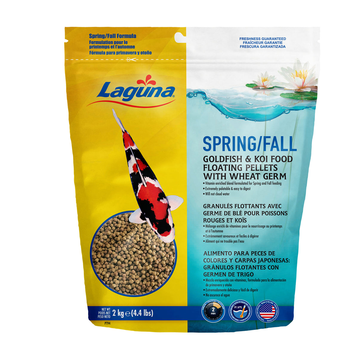 Nourriture printemps et automne en granulés flottants au germe de blé pour poisson de bassin - Laguna