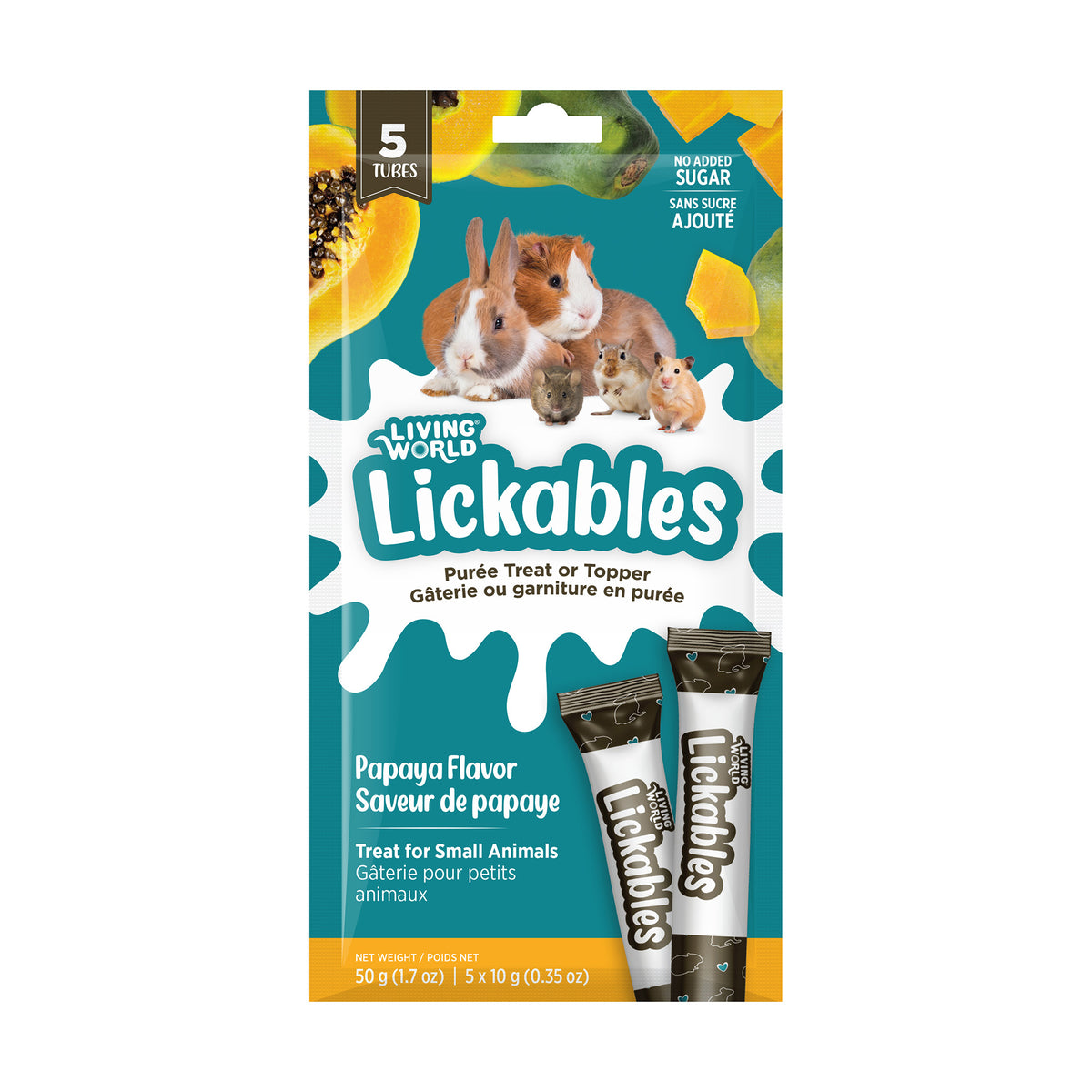 Gâteries Lickables pour petits animaux, 5 tubes (10 g)