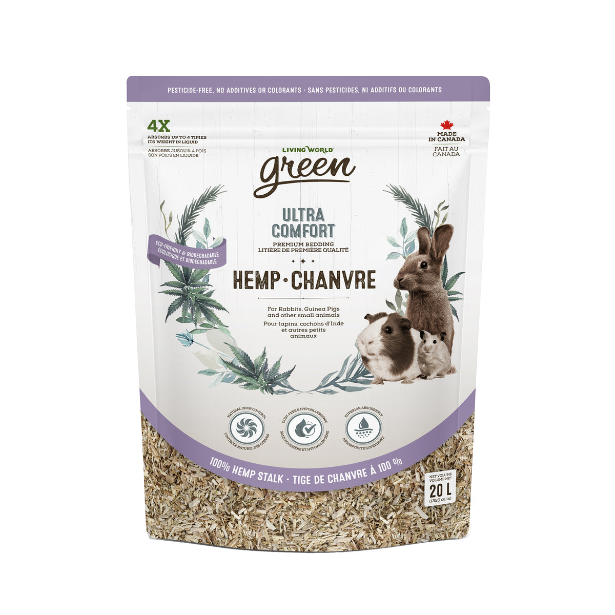 Litière de chanvre Ultra Comfort de première qualité