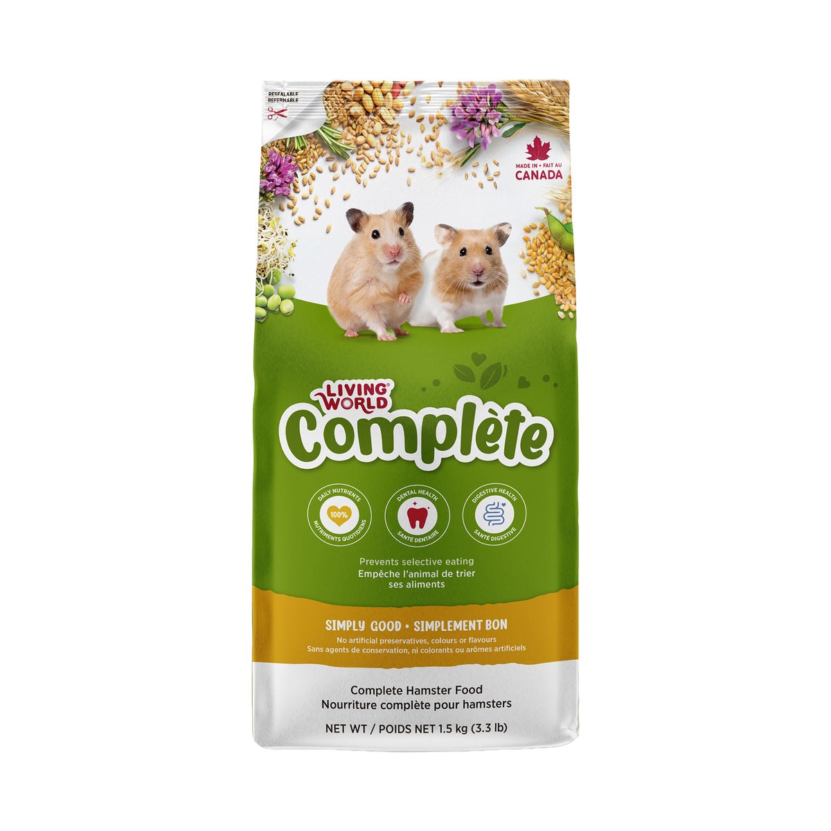 Aliment Extrusion pour hamsters 1,5 kg