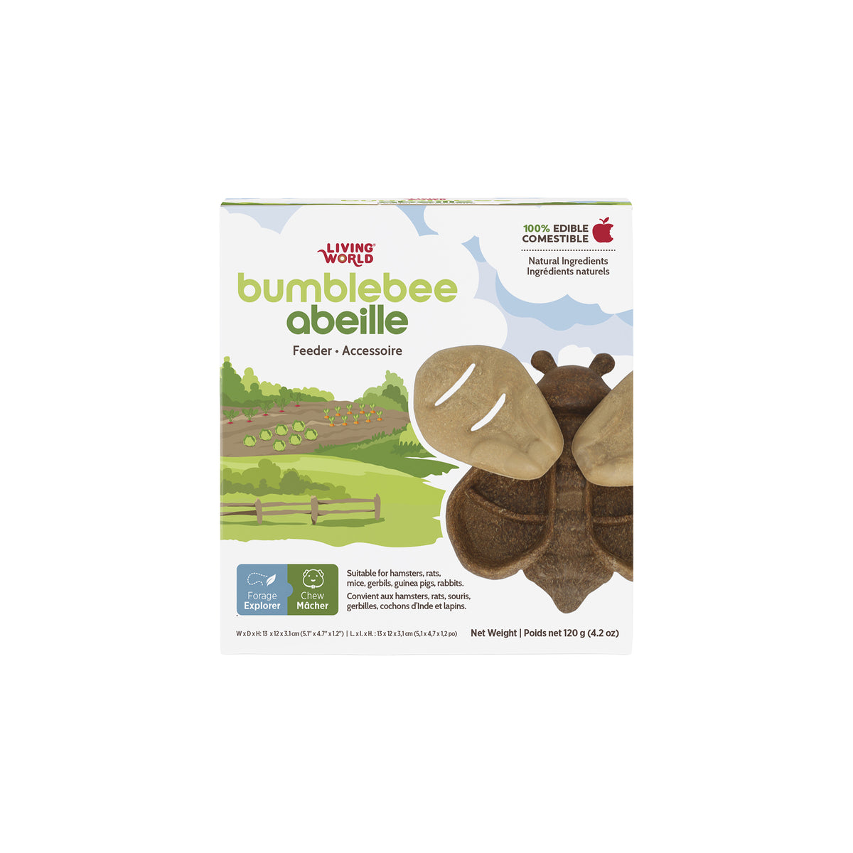 Accessoire de nourrissage comestible Abeille, brun 120 g