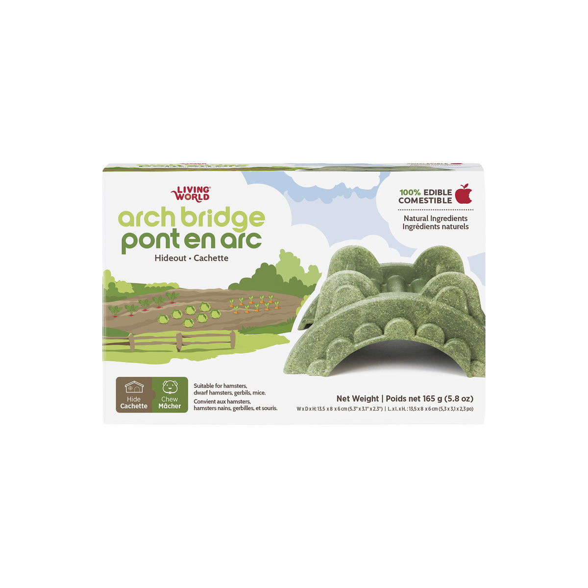 Cachette comestible Pont en arc, verte 165 g
