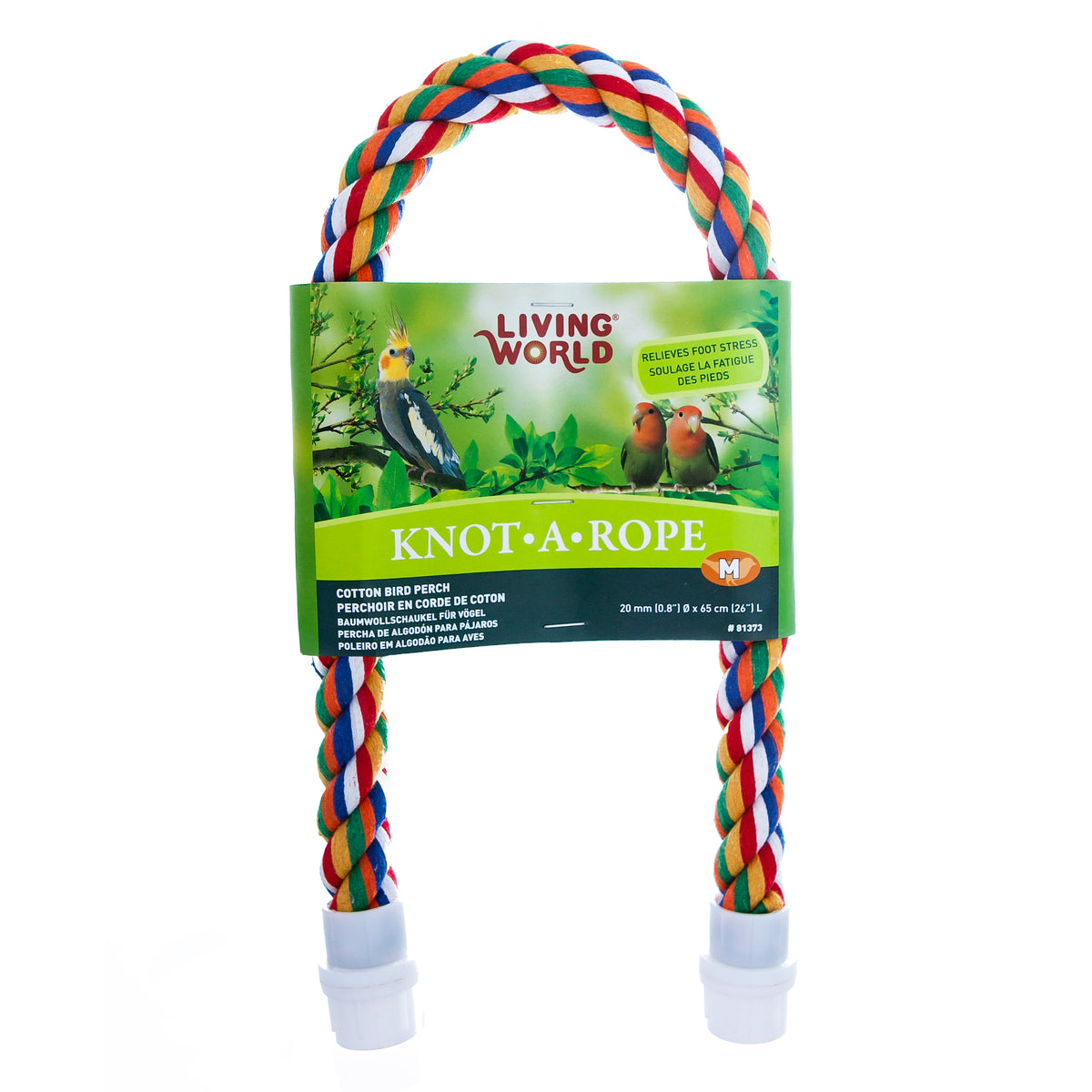 Perchoir Knot-A-Rope en coton, multicolore