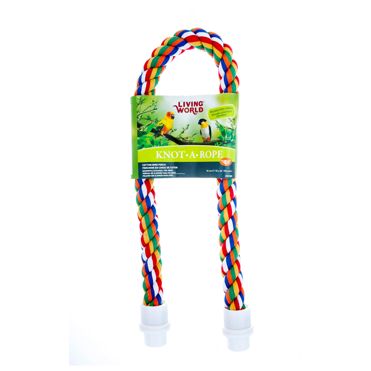Perchoir Knot-A-Rope en coton, multicolore
