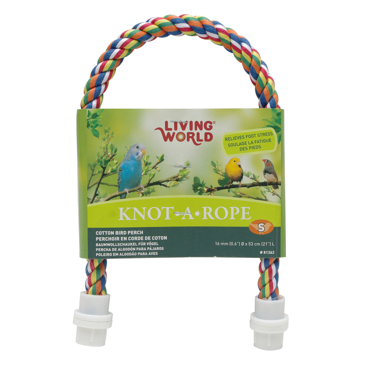 Perchoir Knot-A-Rope en coton, multicolore