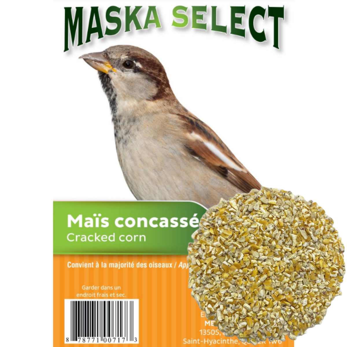 Maïs cassé criblé Maska