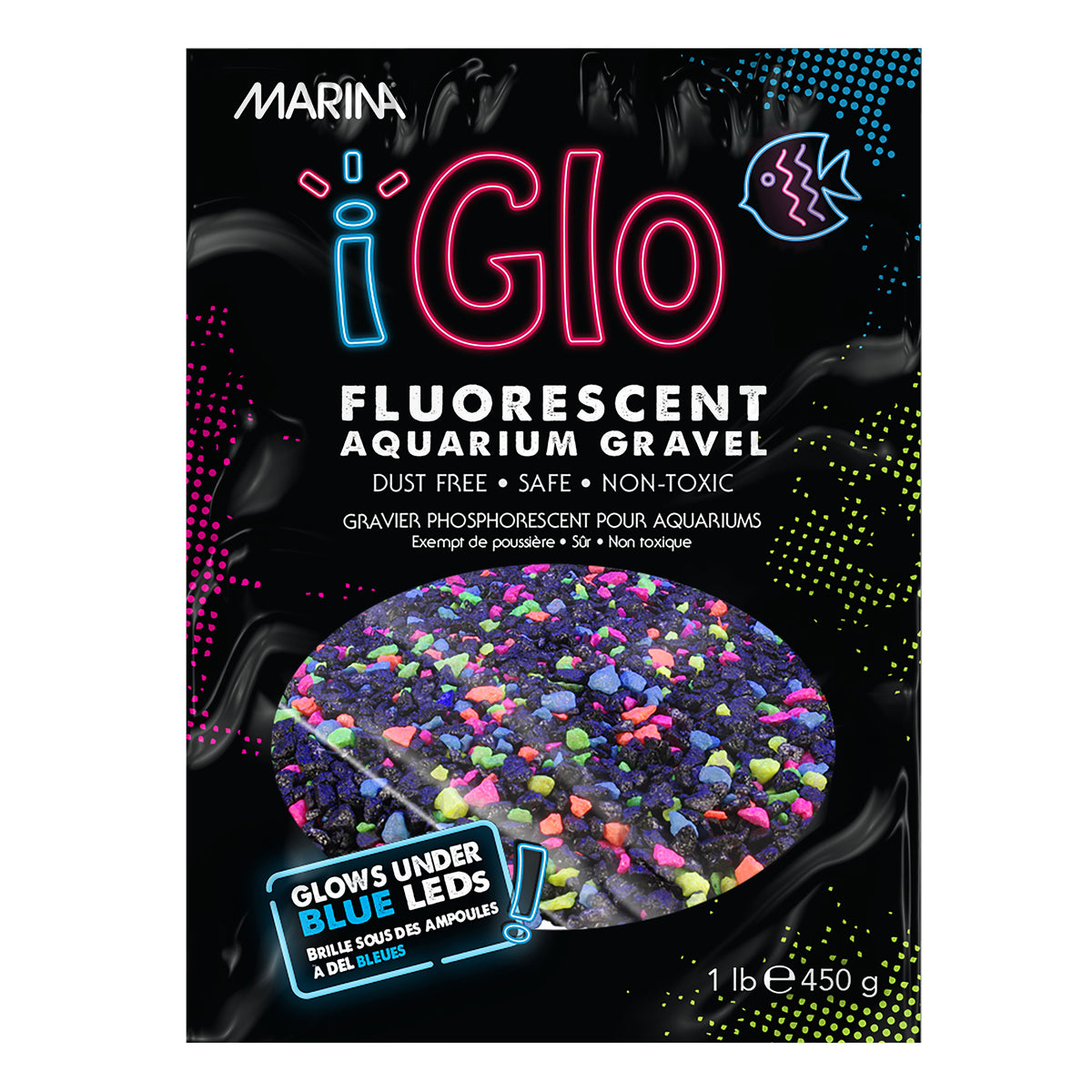 Gravier galactique fluorescent iGlo, multicolore
