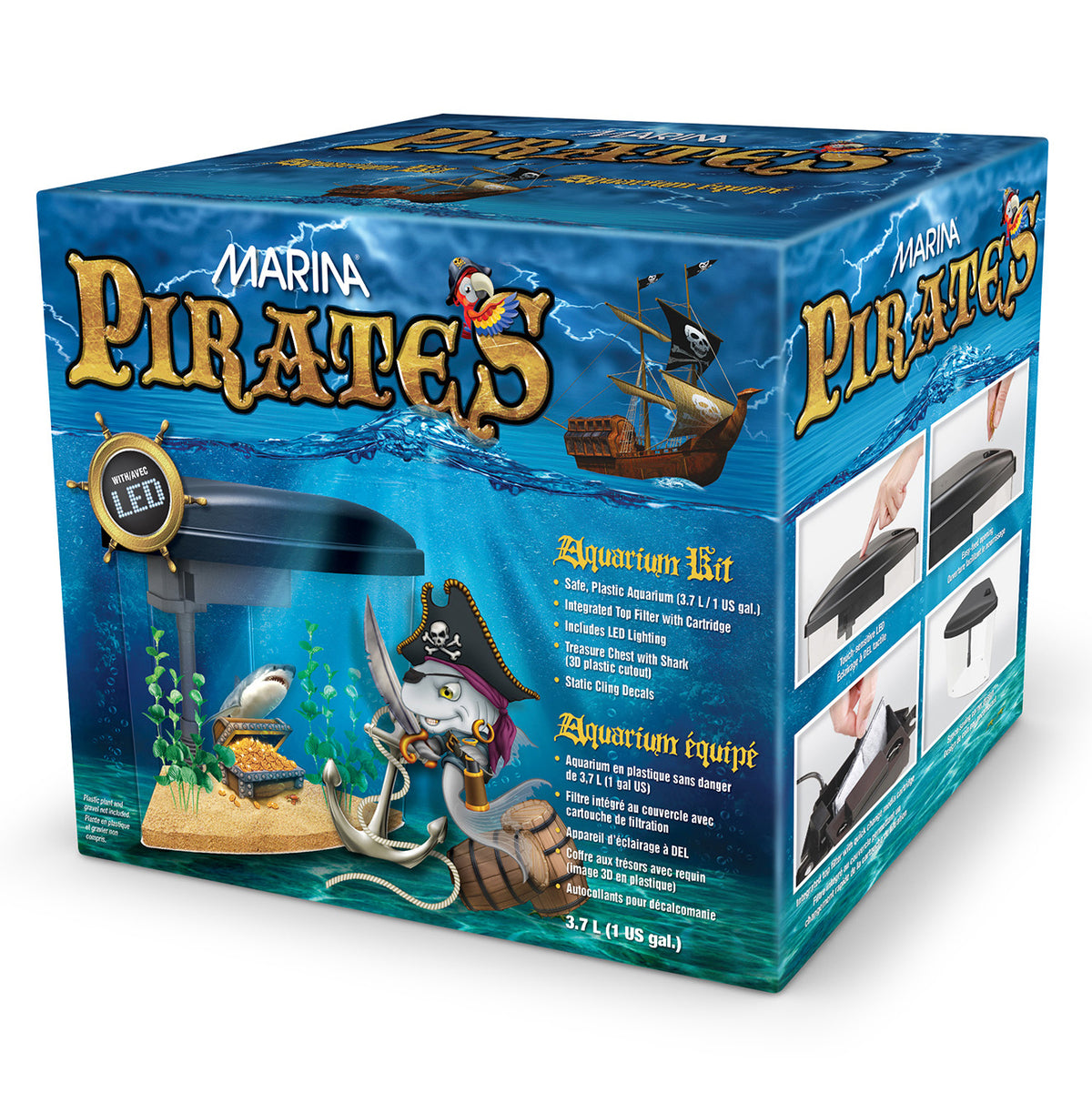 Aquarium équipé Pirates 3,7 L