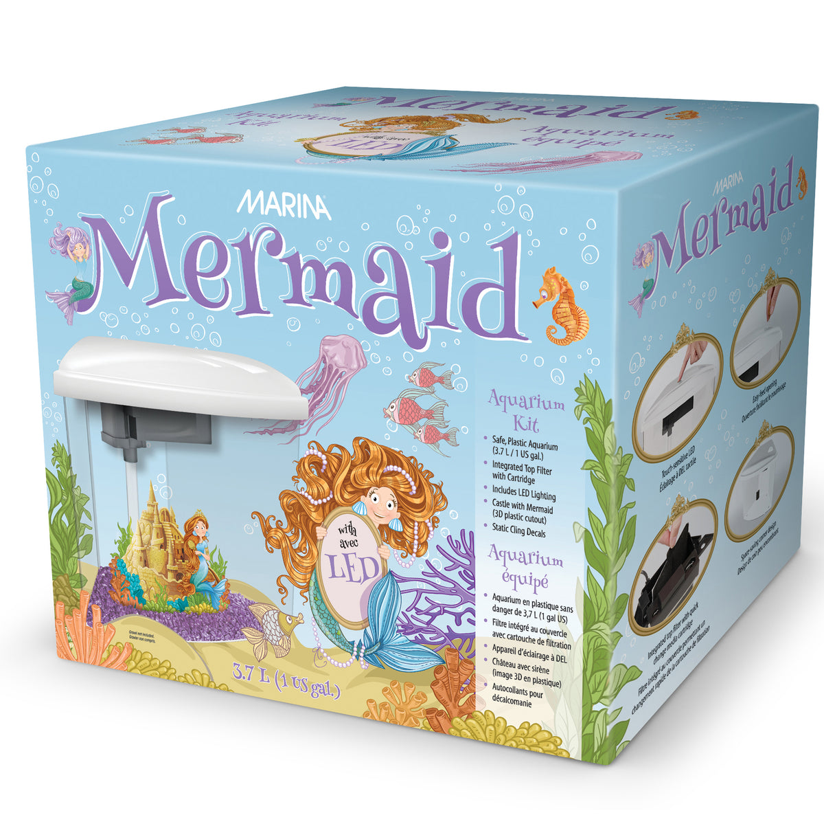 Aquarium équipé Mermaid 3,7 L