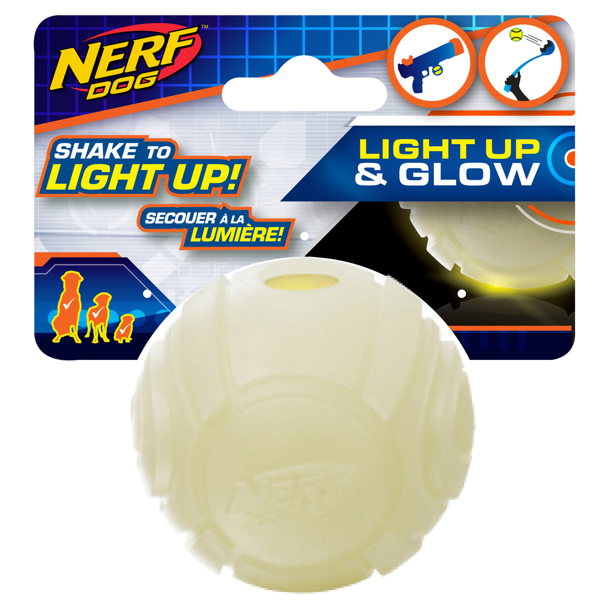 Balle Sonic lumineuse à DEL, 6,4 cm