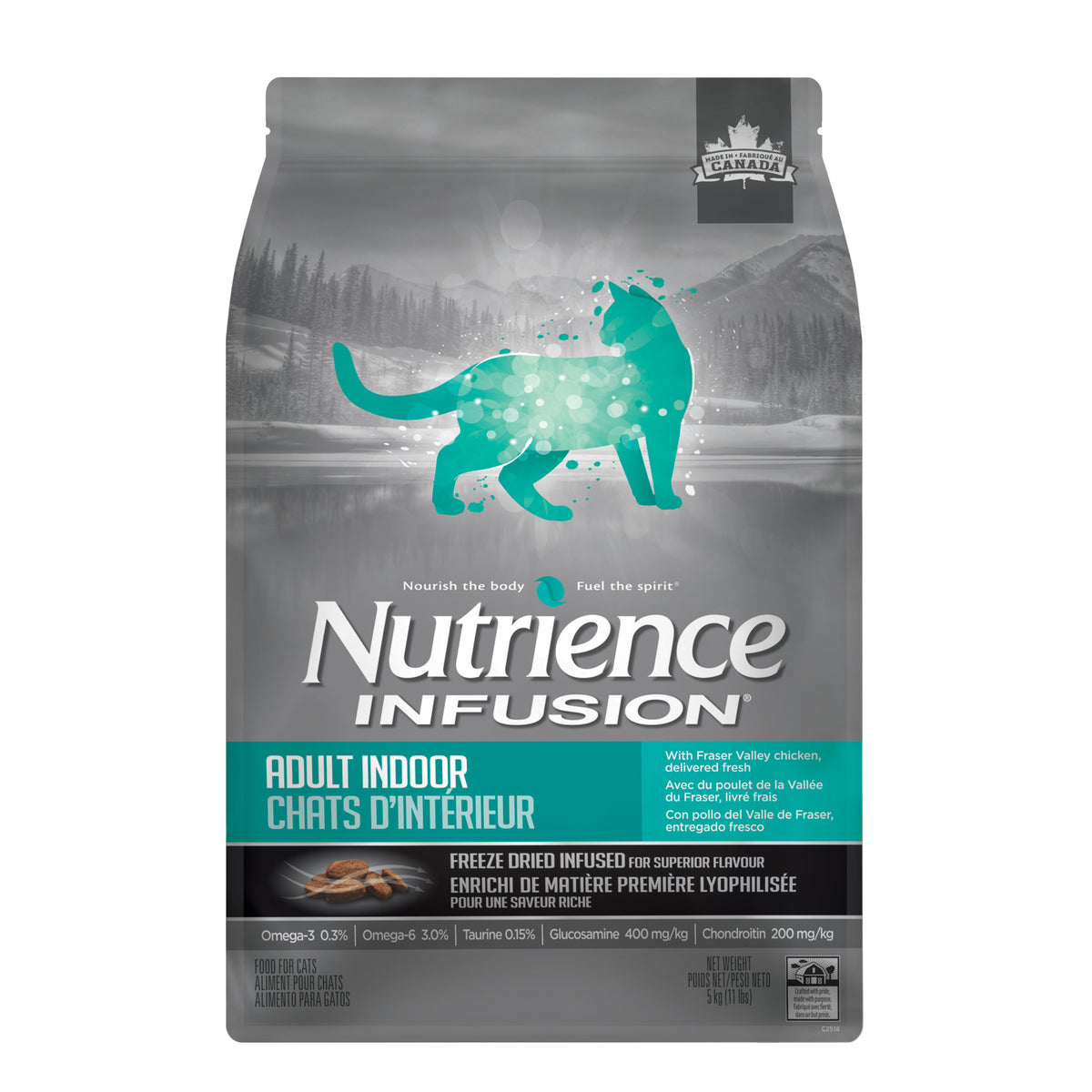 Nourriture sèche pour chats adultes d'intérieur Infusion, poulet