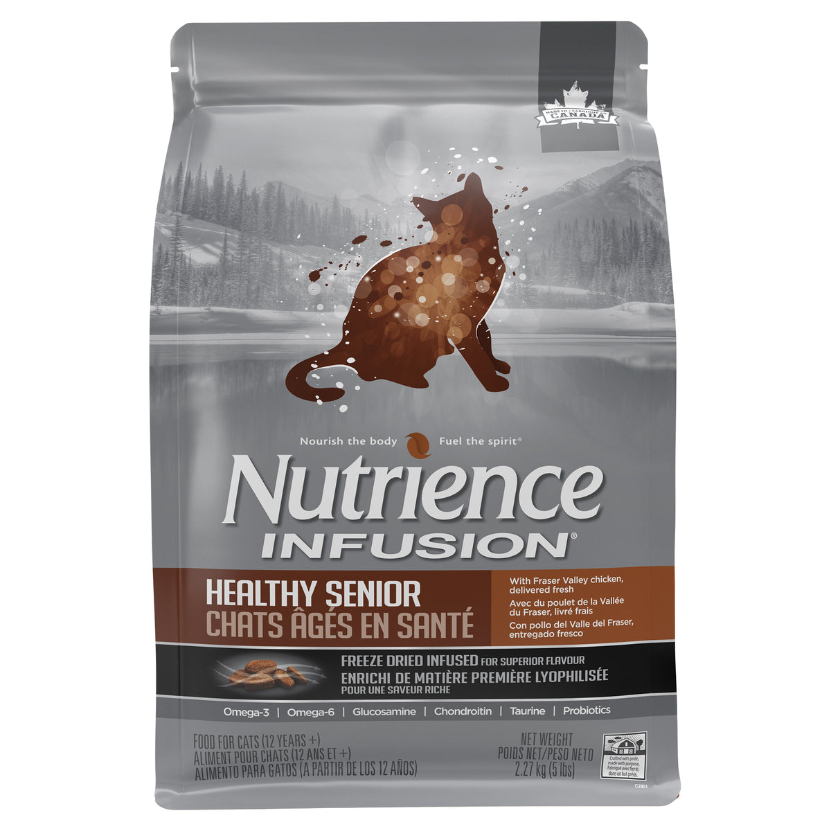 Nourriture sèche pour chats âgés Infusion, poulet