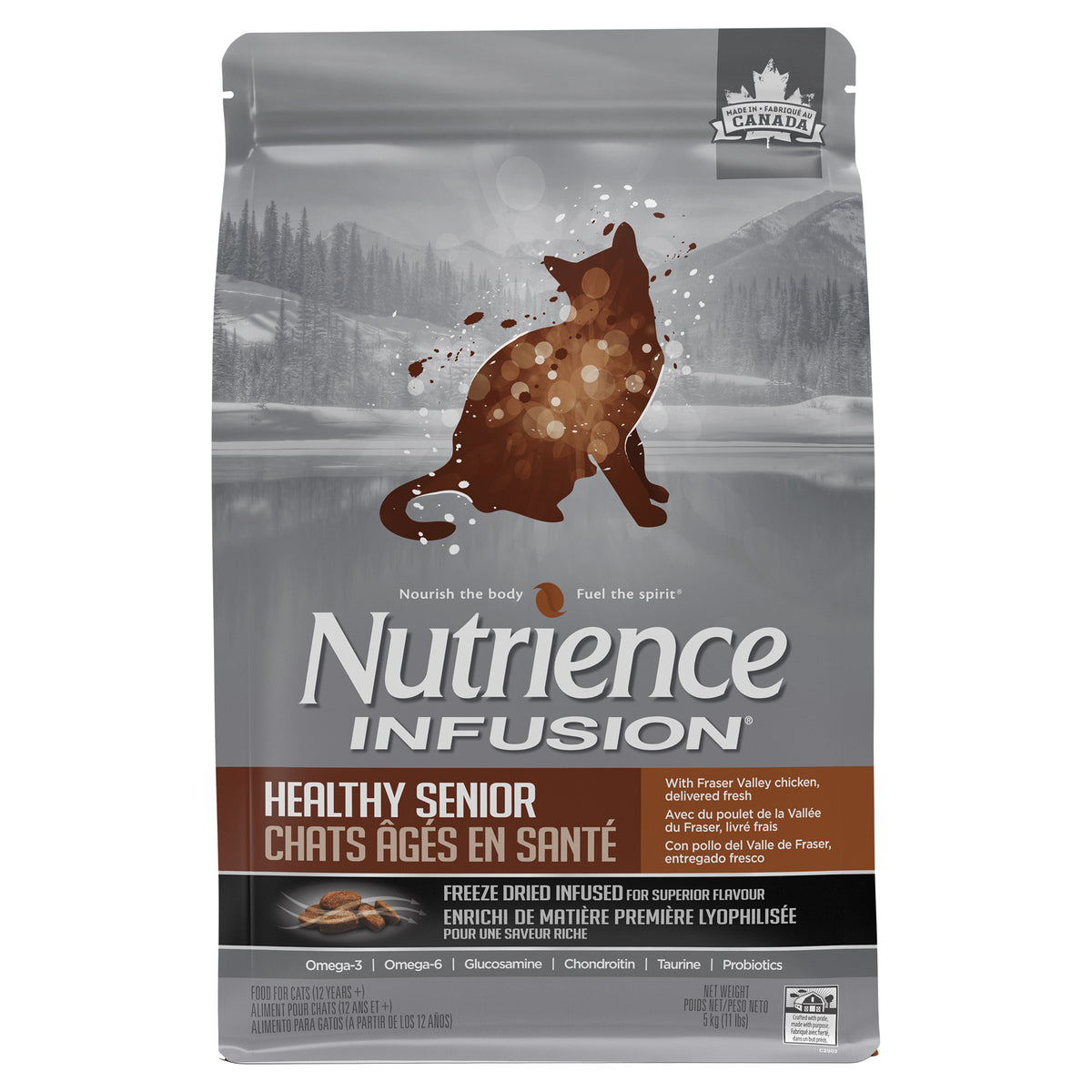 Nourriture sèche pour chats âgés Infusion, poulet