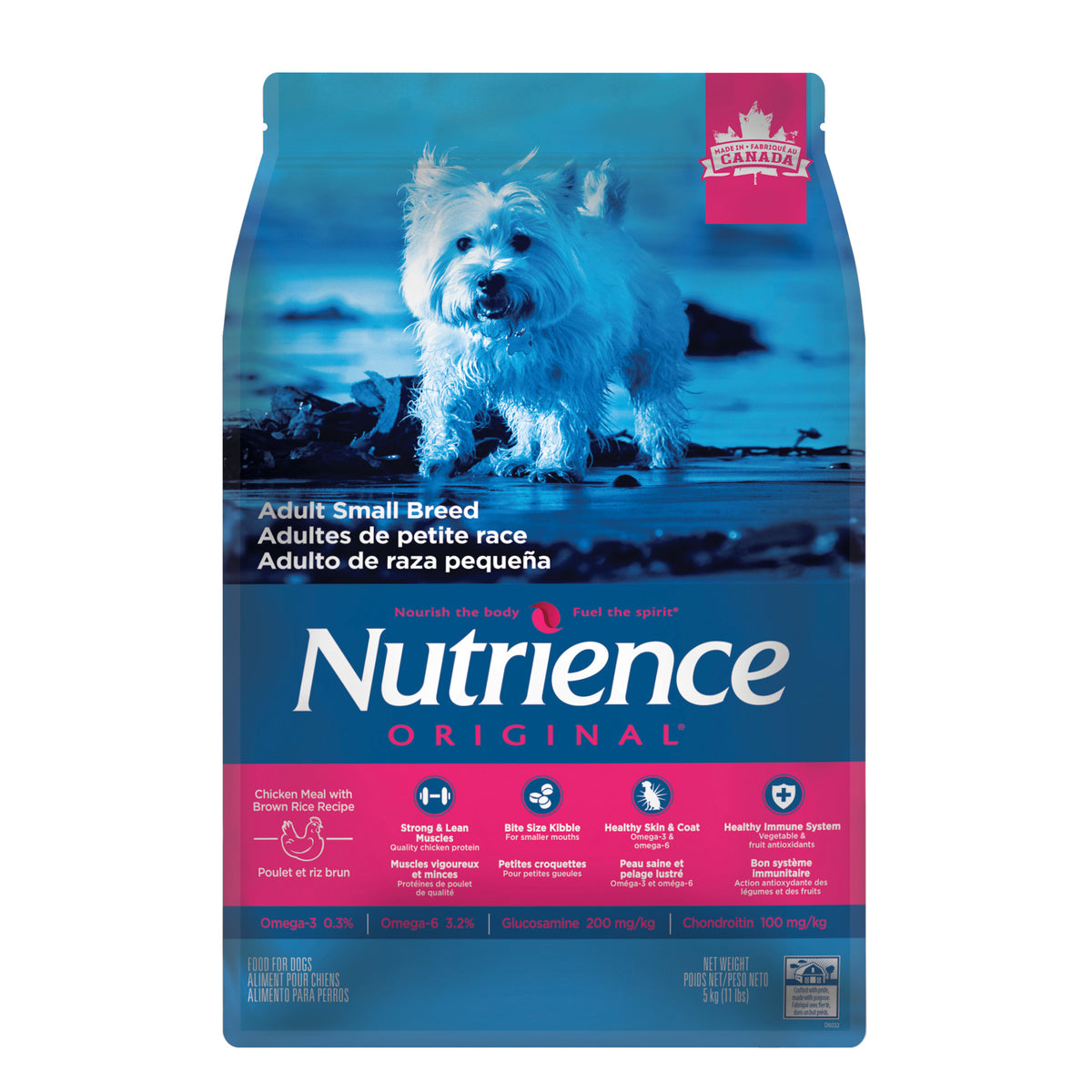 Nourriture sèche Original pour chiens adultes de petite race, poulet et riz brun
