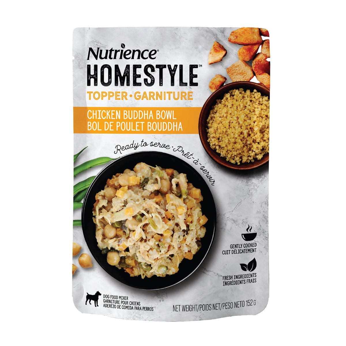 Garniture style maison au poulet bouddha pour chien 152 g