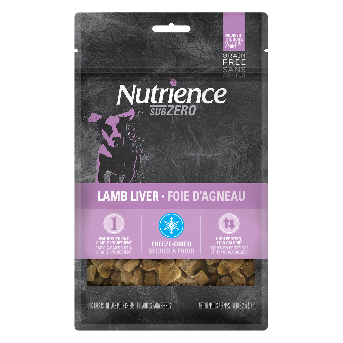 Gâteries séchées à froid à une seule protéine SubZero Sans grains pour chiens 90 g
