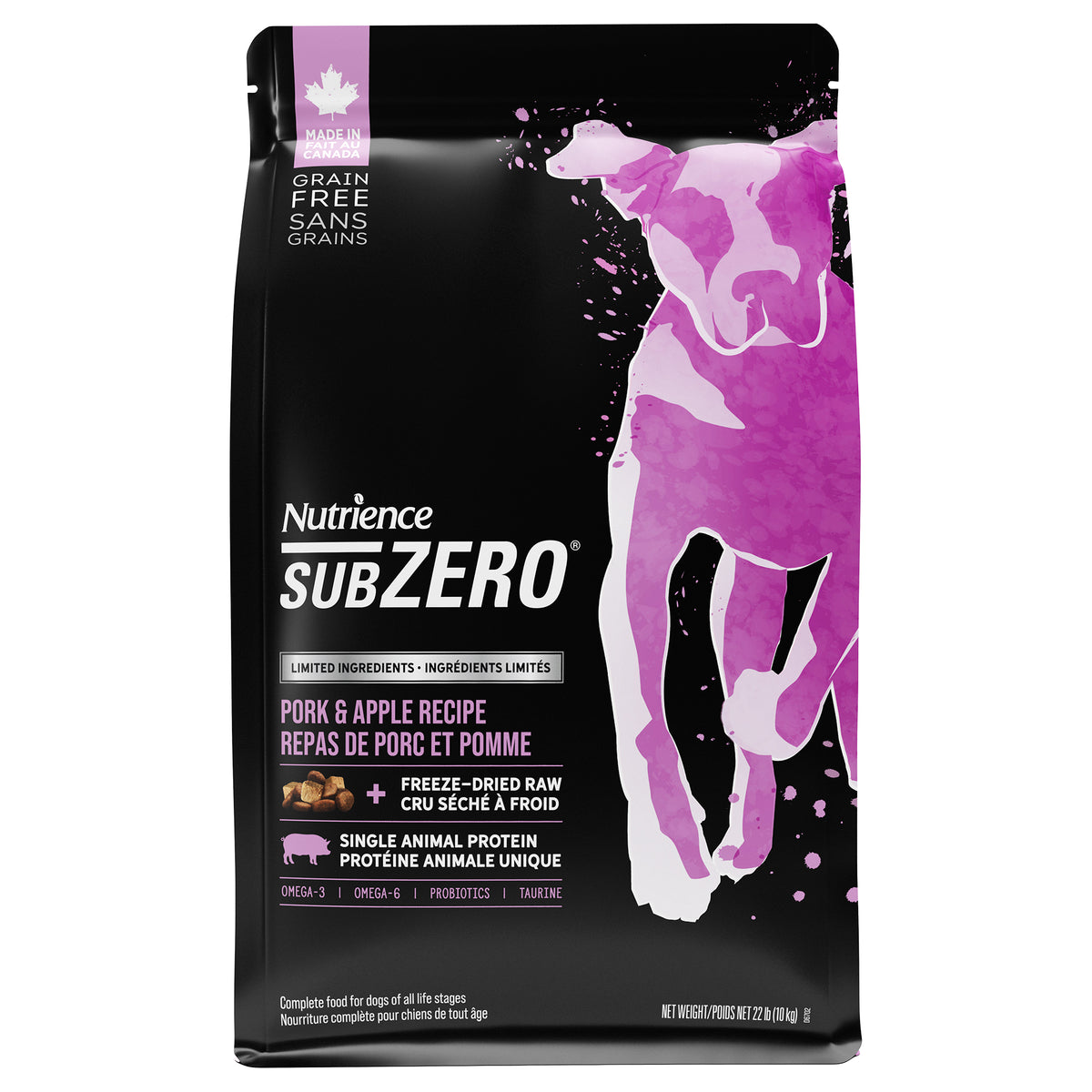 Nourriture sèche SubZero à ingrédients limités pour chiens