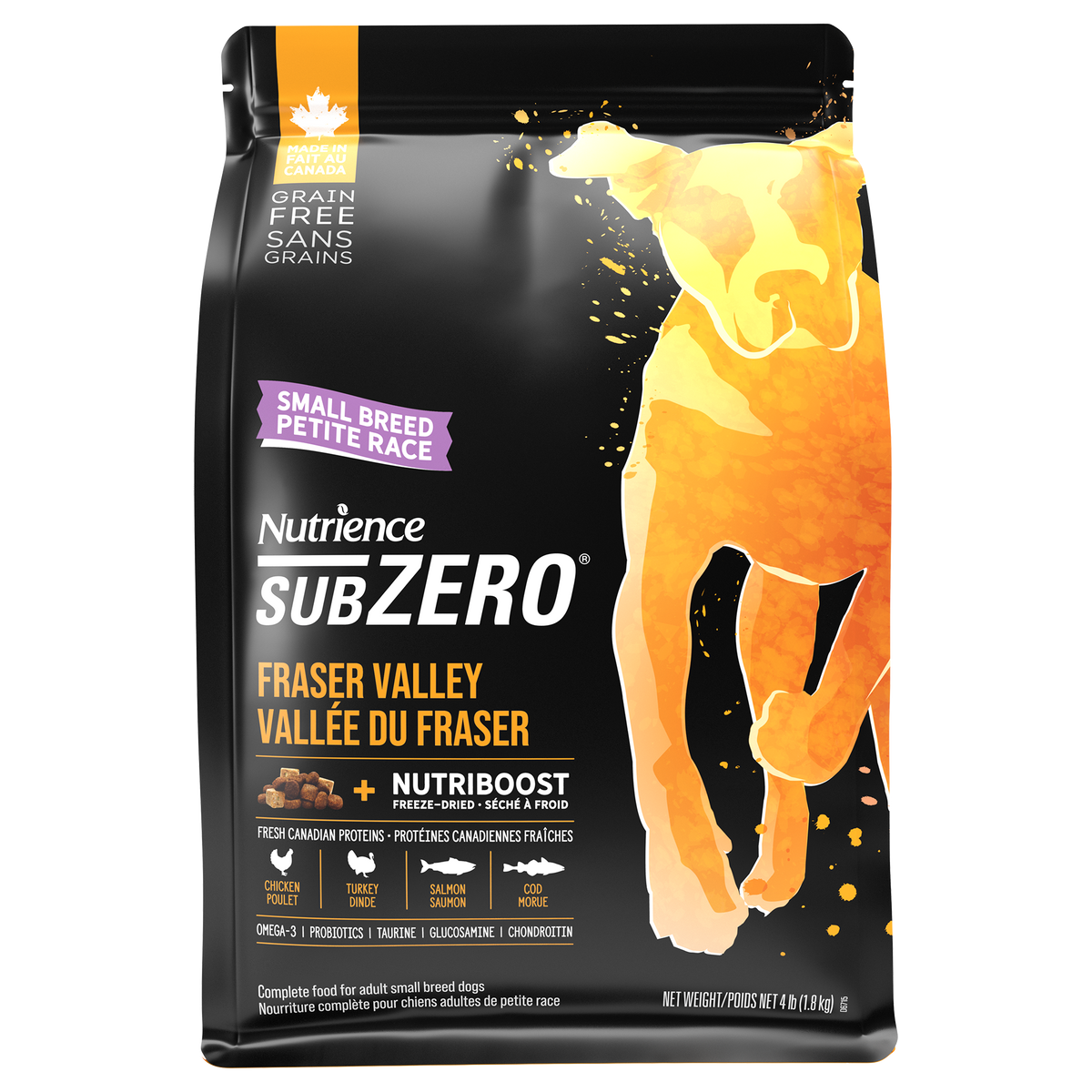 Nourriture sèche Sans grains SubZero pour chiens de petite race