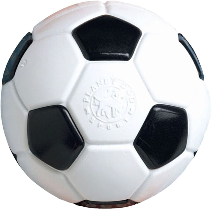 Balle distributrice Orbee-Tuff soccer blanc et noir 3,56 po
