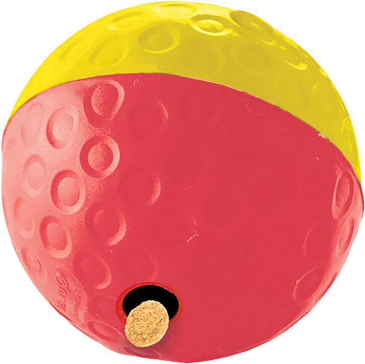Balle interactive Treat Tumble rouge et jaune grande 5,75 po