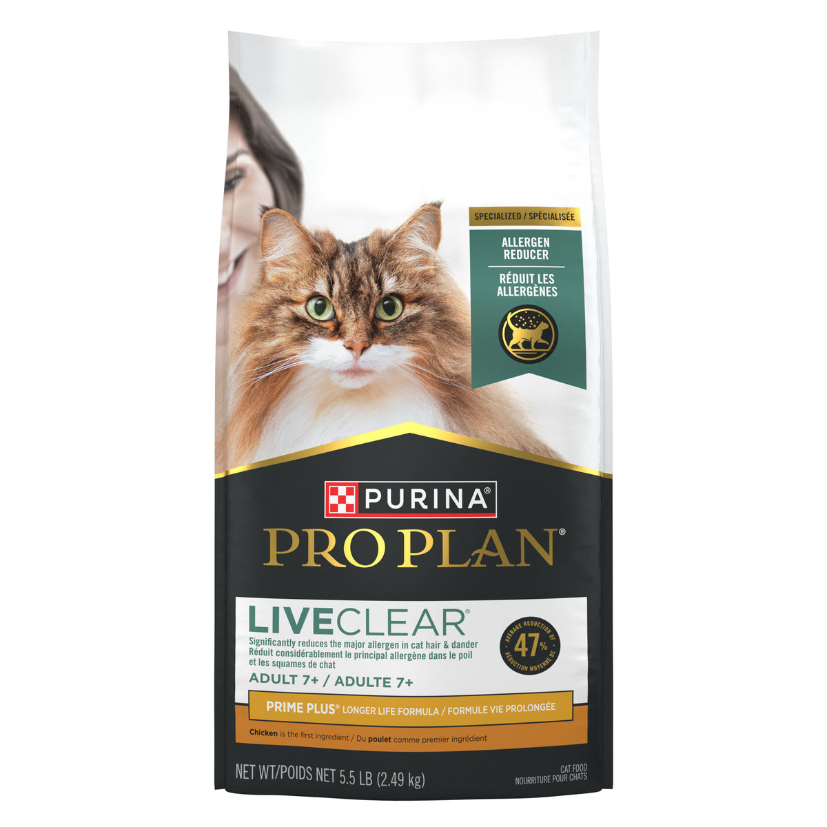 Nourriture LiveClear au poulet pour chat sénior 7 ans et plus 2,49 kg