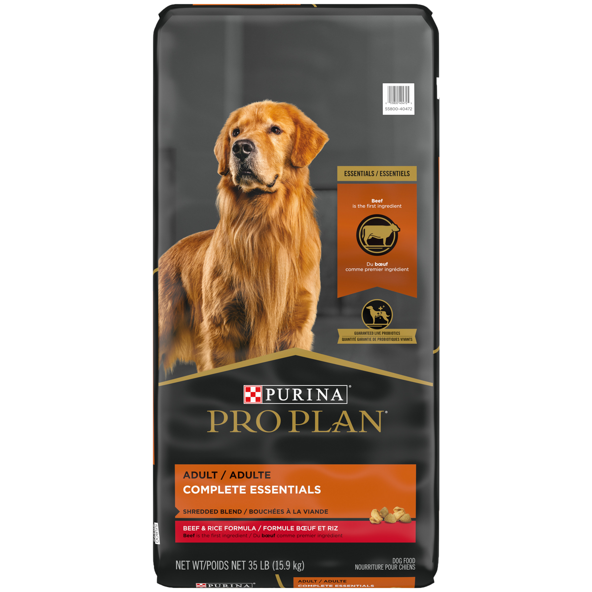 Nourriture sèche pour chien adulte bouchées à la viande