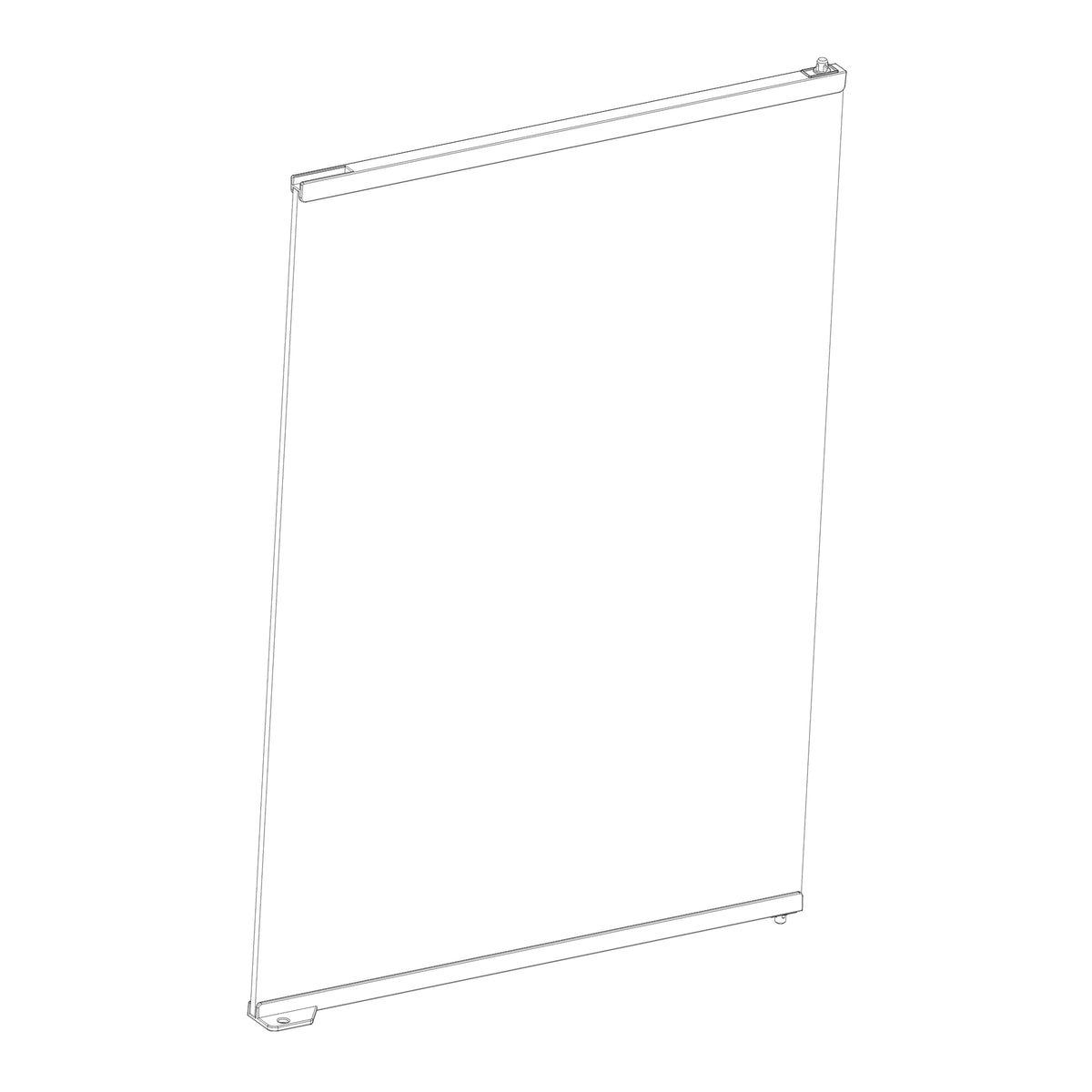 Porte de rechange en verre droite pour terrarium professionnel moyen/haut (PT4409)
