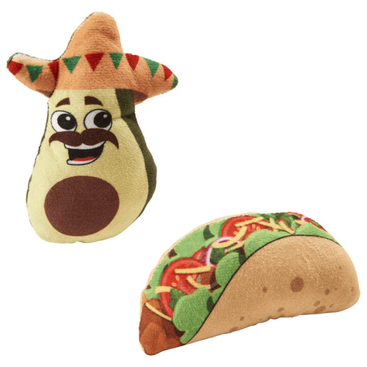 Jouets repas mexicain pour apporter à l'herbe à chat (paquet de 2)