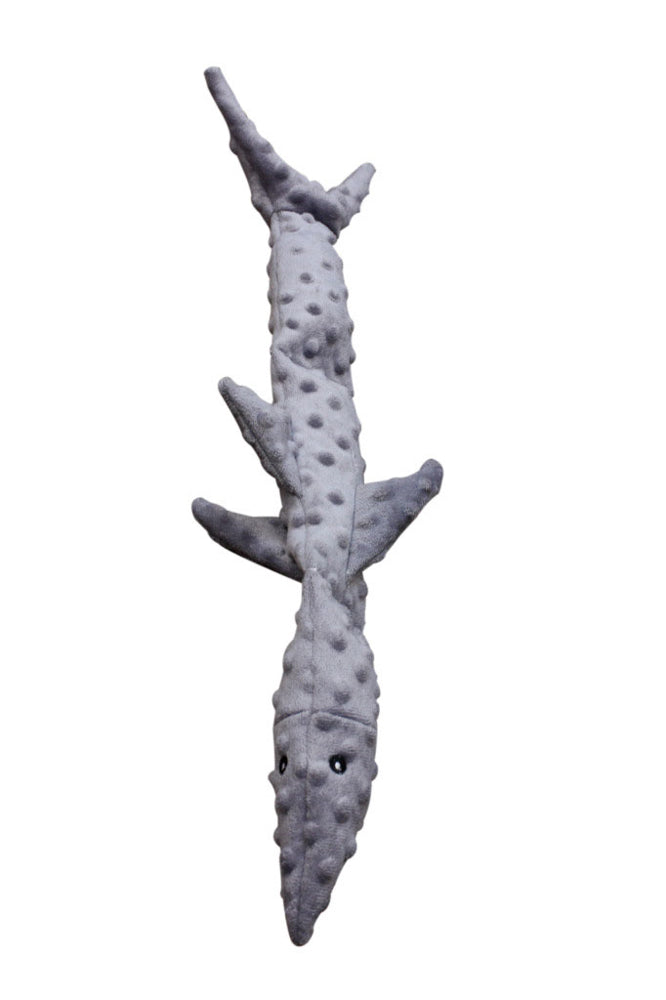 Jouet Skinneeez Extreme Triple Squeak requin 25 po pour chien