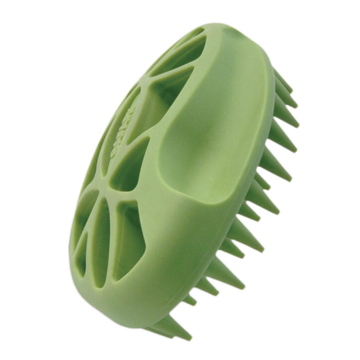 Brosse en caoutchouc à pointes souples pour chien