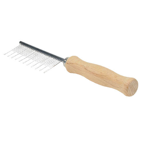 Peigne pour la mue avec manche en bambou 7 po