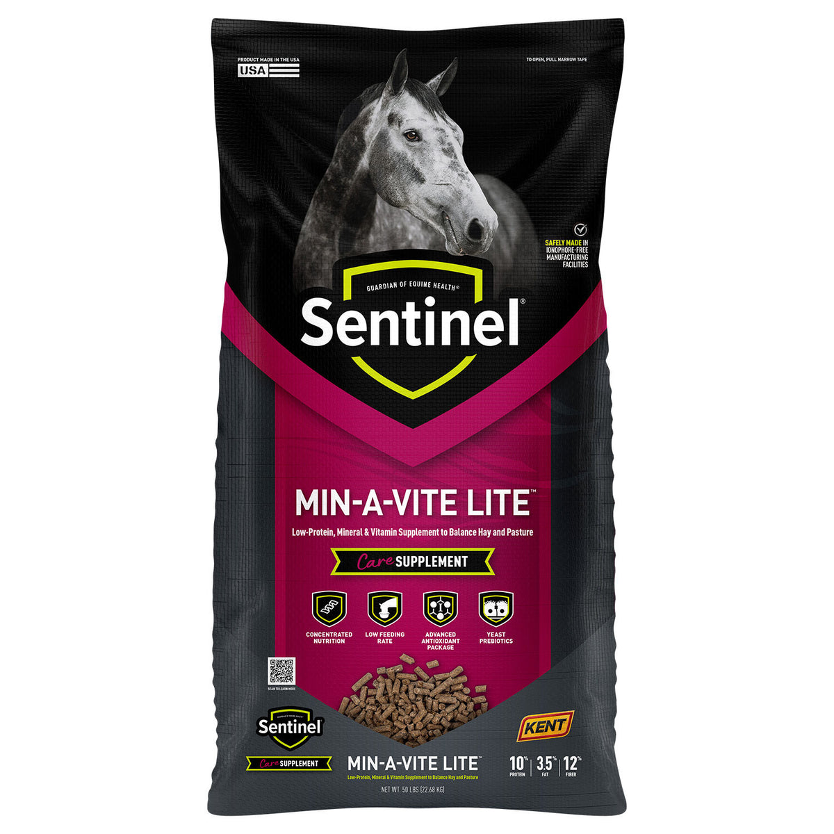 Supplément vitamines et minéraux Min-A-Vite Lite en cubes 22,68 kg