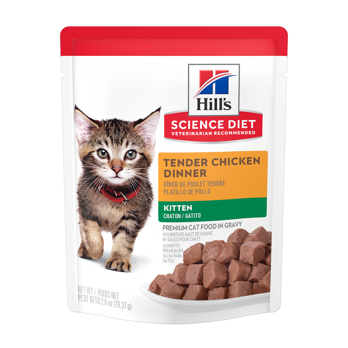 Chaton souper de poulet tendre - nourriture humide pour chat